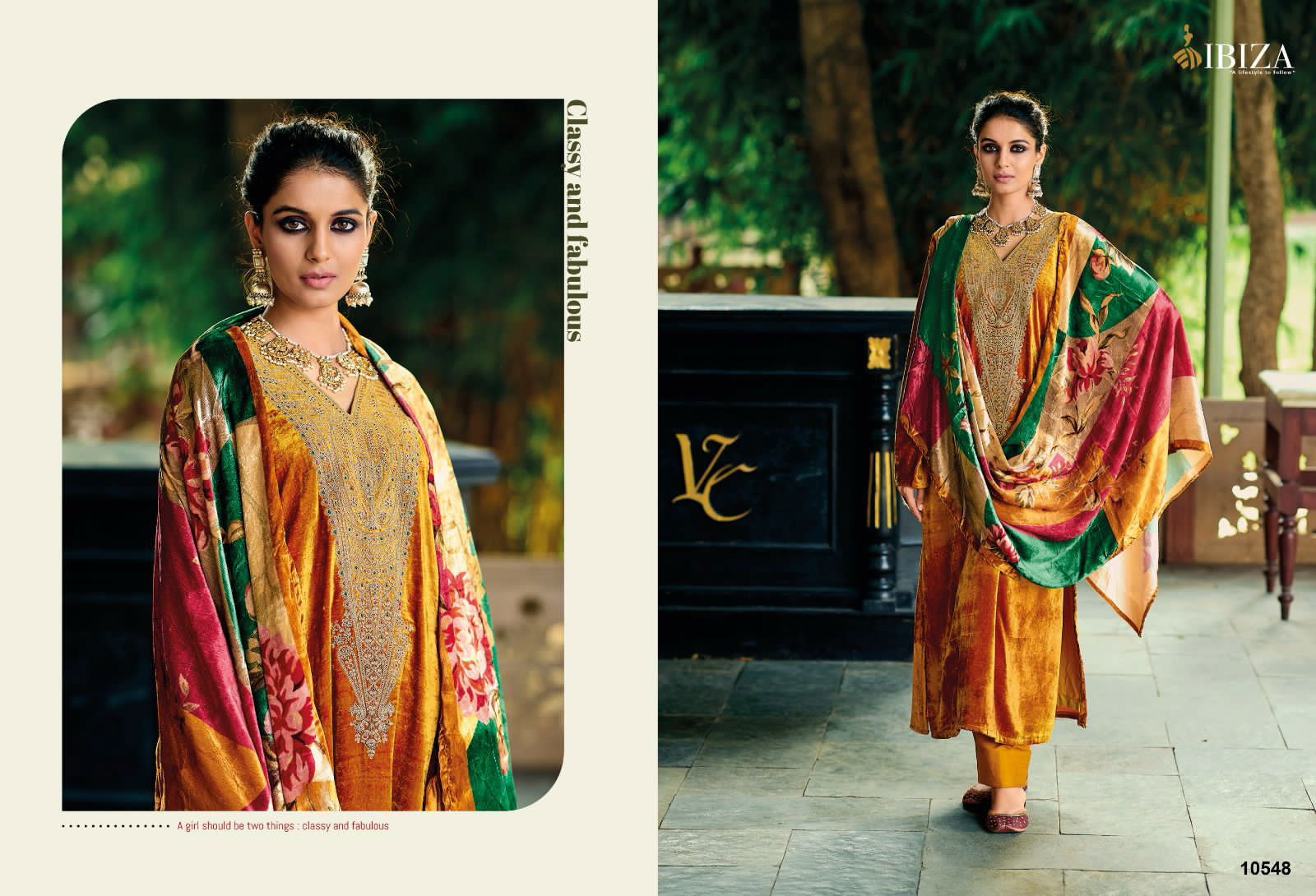 Khoobsurat By Ibiza Viscose Velvet Pashmina Dress Material Catalog
